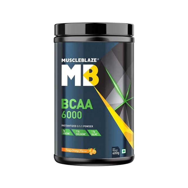 MuscleBlaze BCAA 6000 Tangy Orange (Powder) 400g