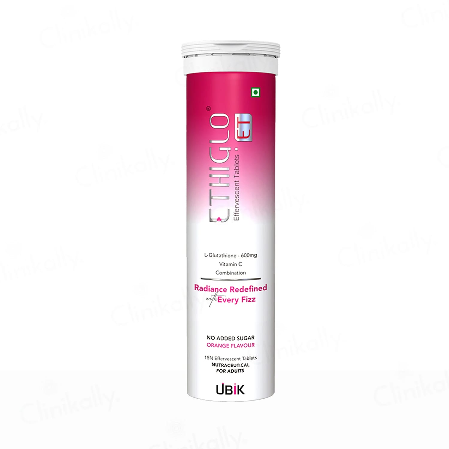 Ethiglo ET Effervescent Tablets 15 Tabs with Glutathione & Vitamin C