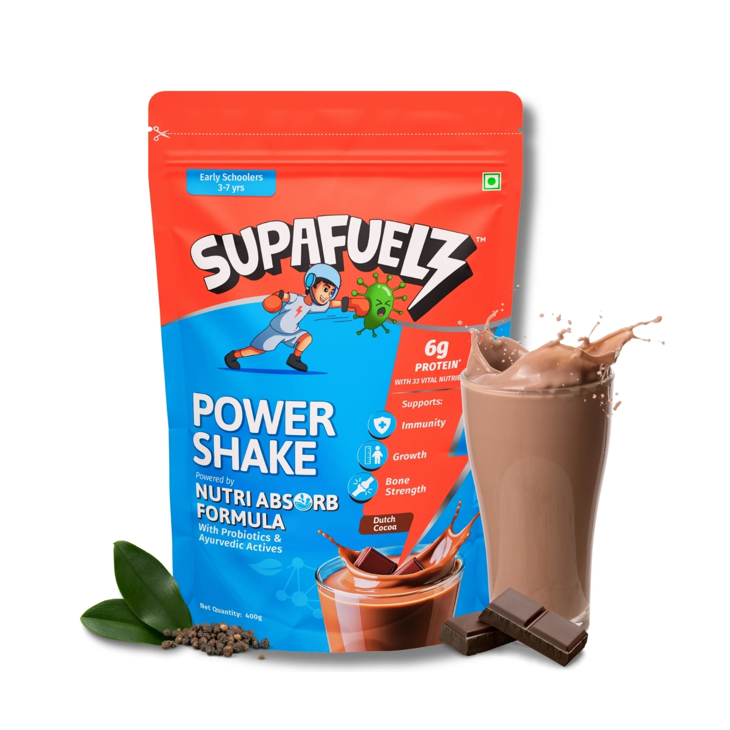 Supafuelz Power Shake for Early Schoolers 3-7 years (400 g)