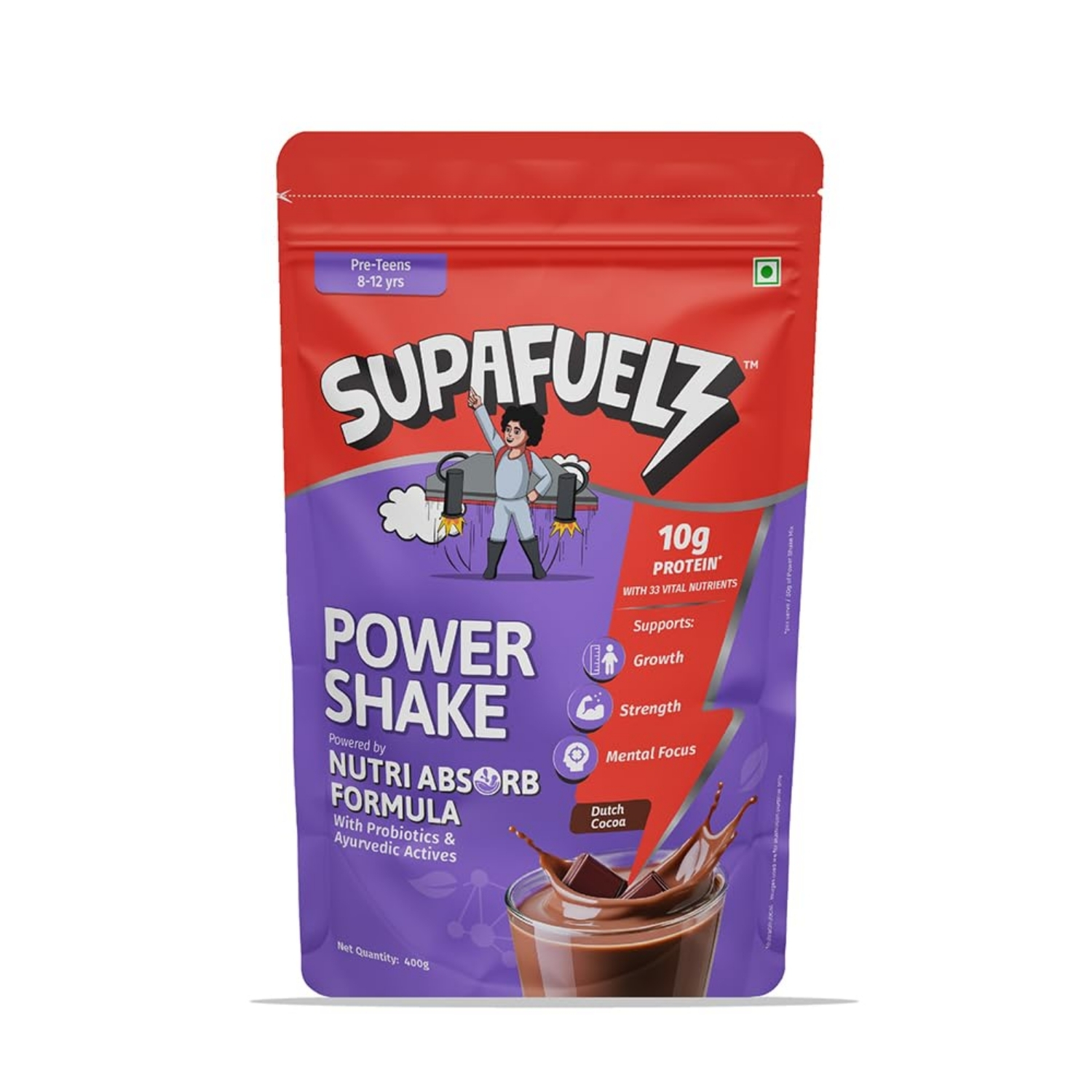 Supafuelz Power Shake for Tweens 8- 12 years (400 gm)