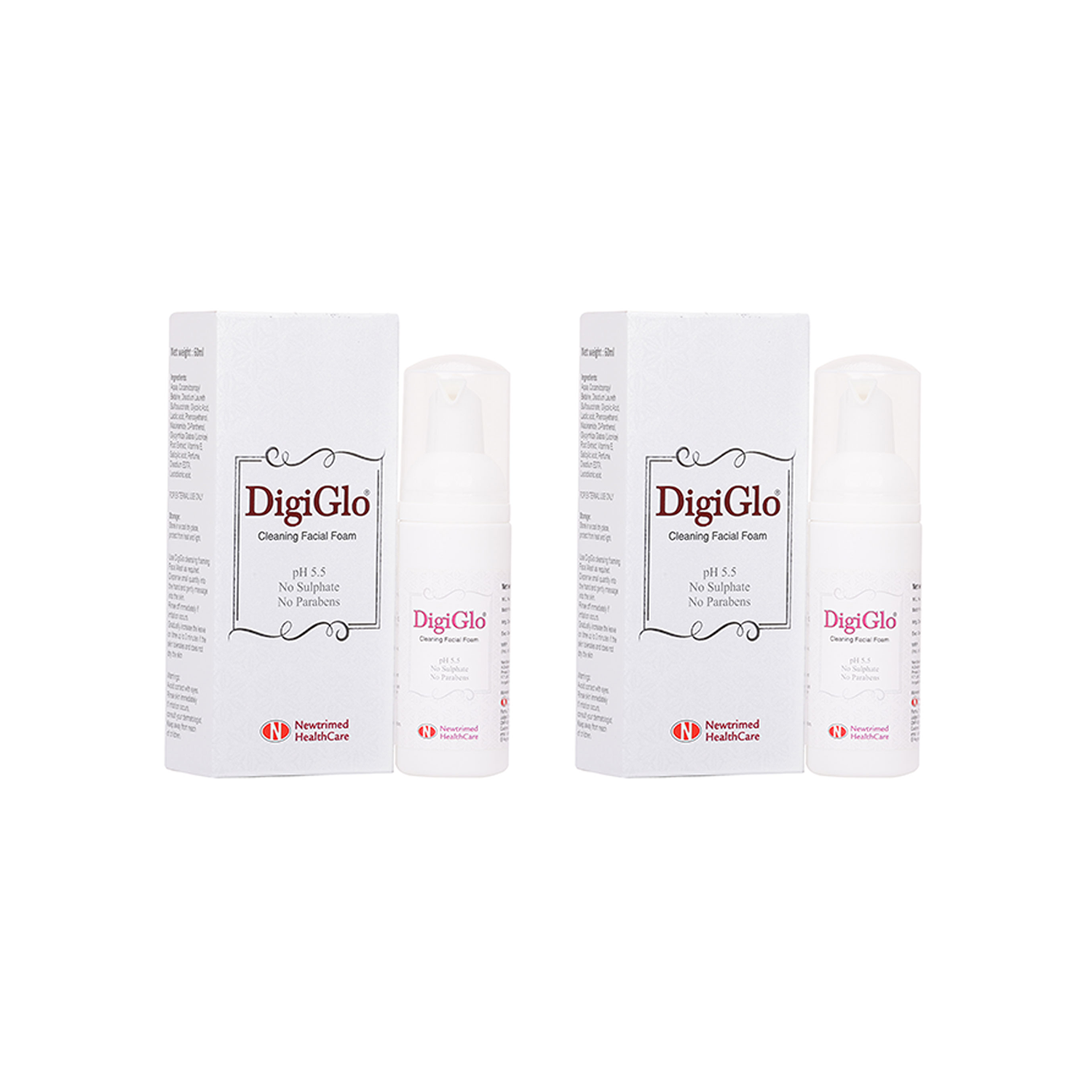 Newtrimed DigiGlo Foaming Facewash 50ml (Pack of 2)